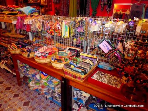 Kampot Souvenir shop in Kampot, Cambodia.