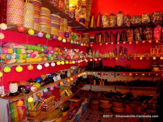 Kampot Souvenir shop in Kampot, Cambodia.