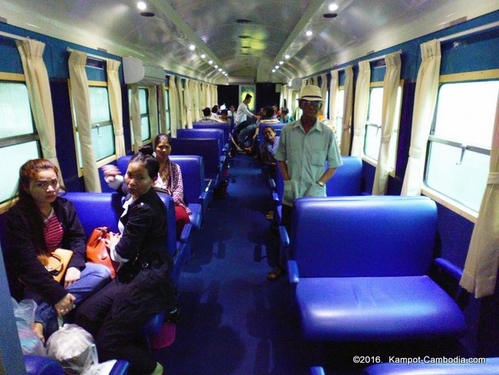 Train in Kampot, Cambodia. Kampot Train Station. Train schedule.