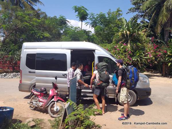 Kim Seng Express bus between kampot and Phnom Penh, Cambodia