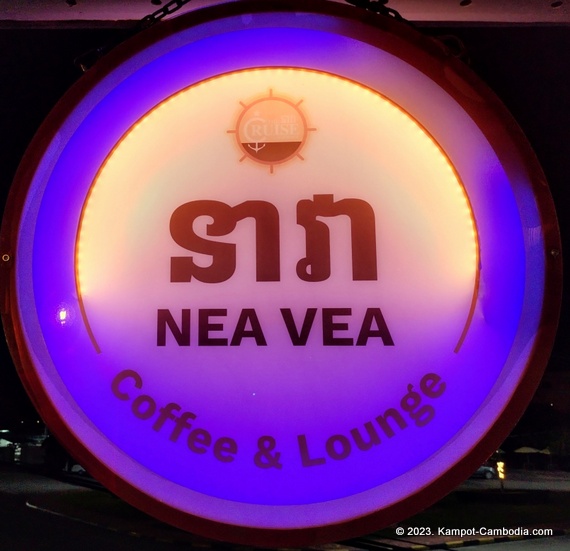 nea vea restaurant bar and lounge in and the cruise coffee in kampot cambodia