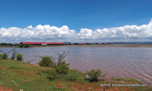 phnom doang, coconut mountain on fish island in kampot, cambodia