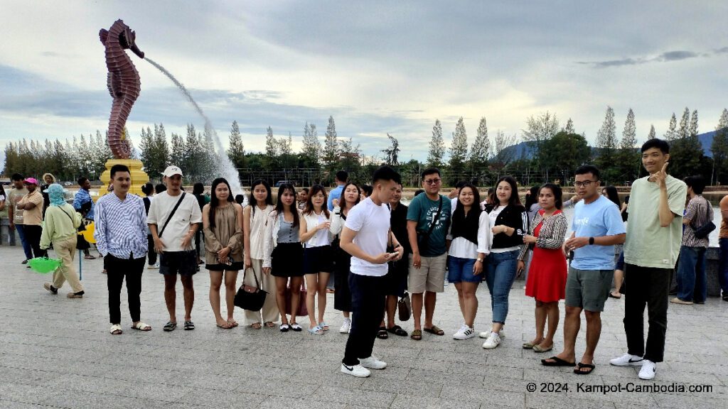 magical kampot seahorse statue in kampot cambodia