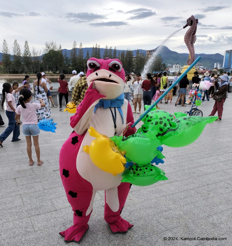 magical kampot seahorse statue in kampot cambodia