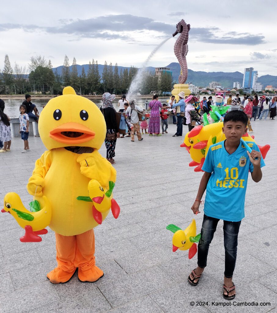 magical kampot seahorse statue in kampot cambodia