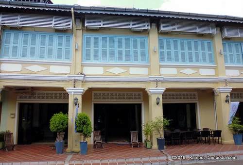 The Columns Hotel in Kampot, Cambodia