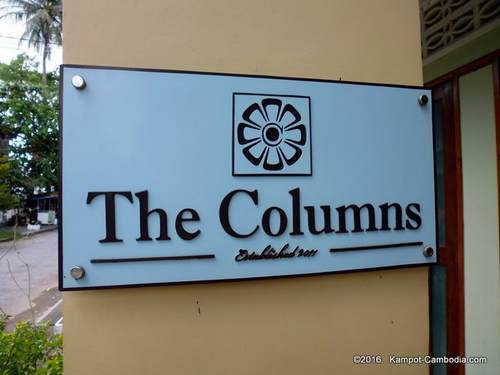 The Columns Hotel in Kampot, Cambodia