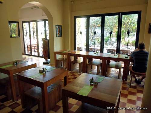 The Columns Hotel in Kampot, Cambodia