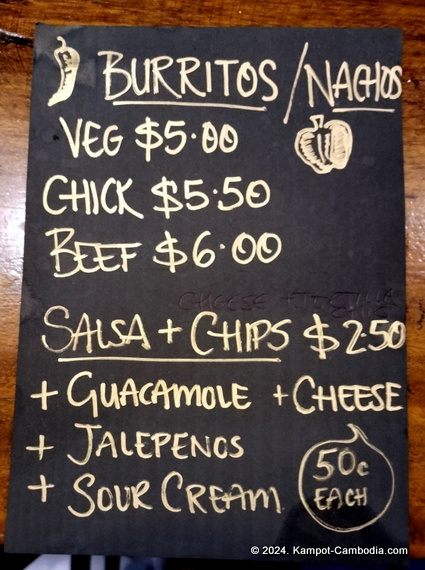 The Tigers Tale bar and restaurant in Kampot, Cambodia