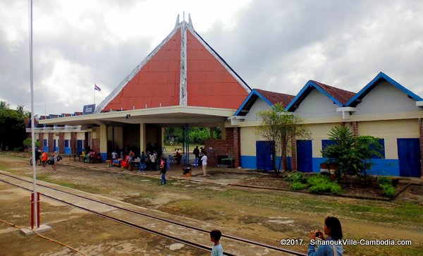 Train in Kampot, Cambodia. Kampot Train Station. Train schedule.