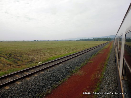 Train in Kampot, Cambodia. Kampot Train Station. Train schedule.
