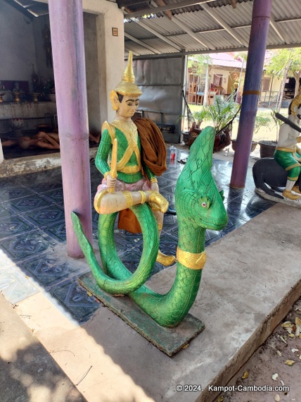 Wat Veal Pouch near the waterfall in Kampot, Cambodia
