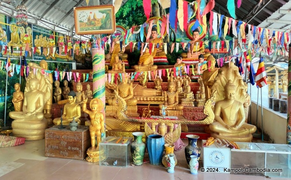 Wat Veal Pouch near the waterfall in Kampot, Cambodia