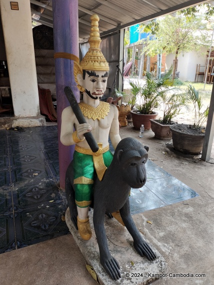 Wat Veal Pouch near the waterfall in Kampot, Cambodia