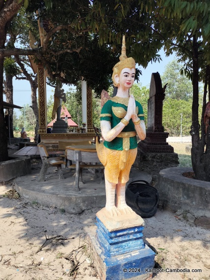 Wat Veal Pouch near the waterfall in Kampot, Cambodia