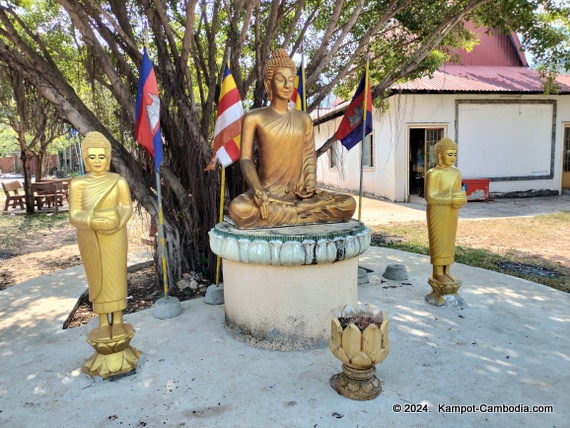 Wat Veal Pouch near the waterfall in Kampot, Cambodia