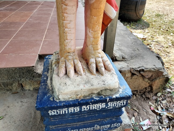 Wat Veal Pouch near the waterfall in Kampot, Cambodia