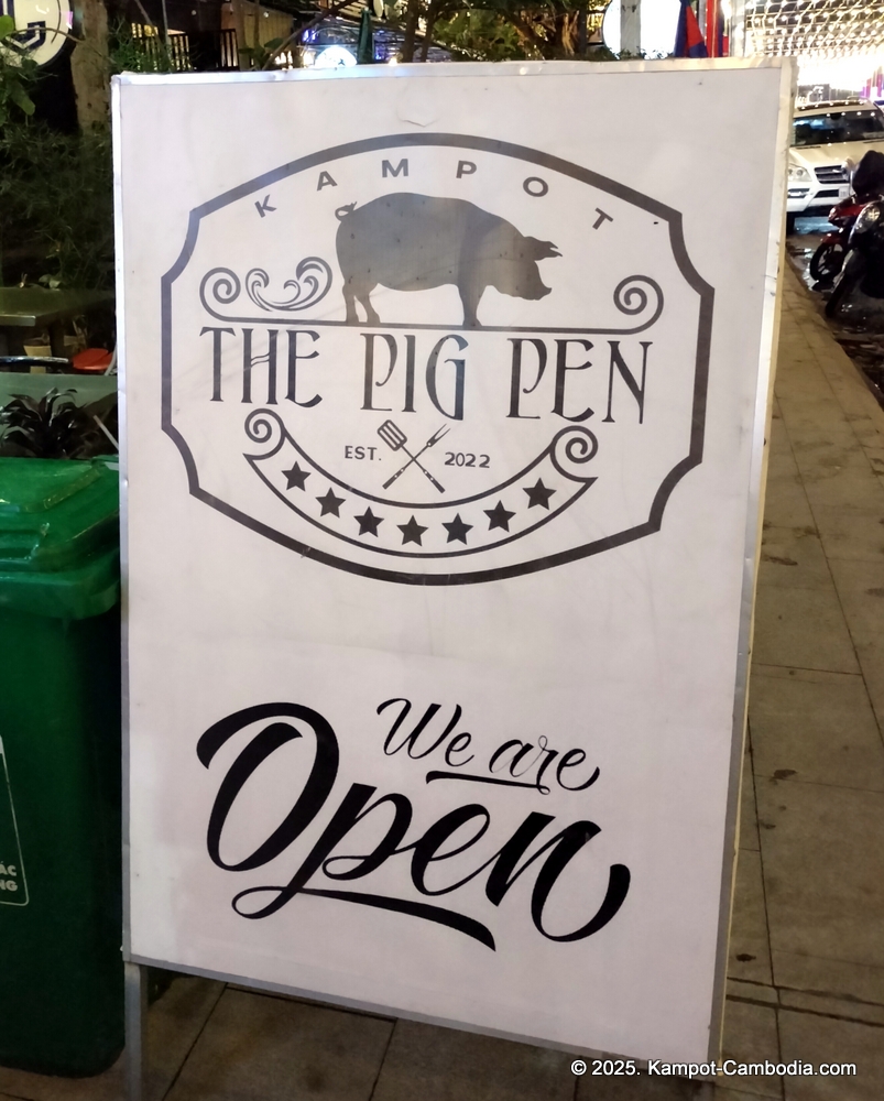 The Pig Pen BBQ in Kampot, Cambodia