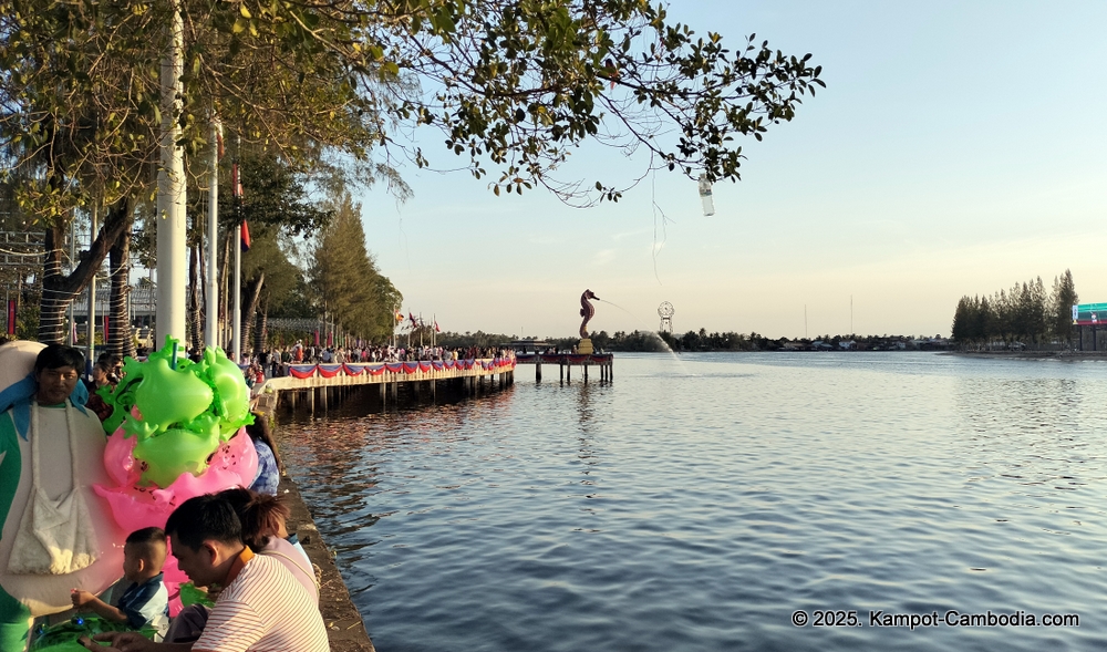 magical kampot seahorse statue in kampot cambodia