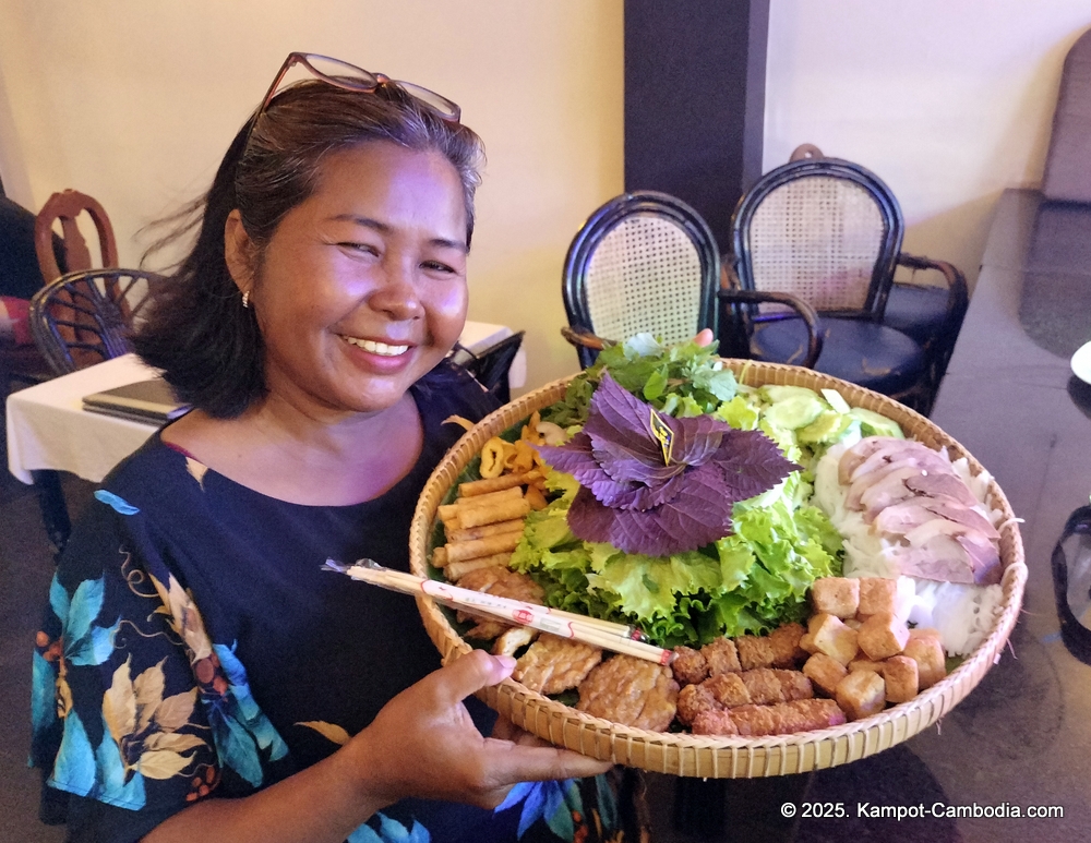 bun dau restaurant in kampot cambodia