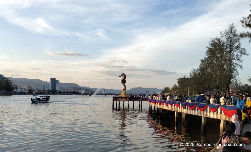 magical kampot seahorse statue in kampot cambodia
