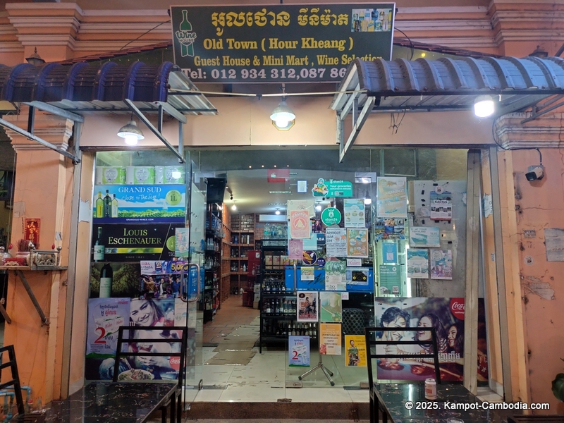 Old town guesthouse and mini-mart in kampot, cambodia