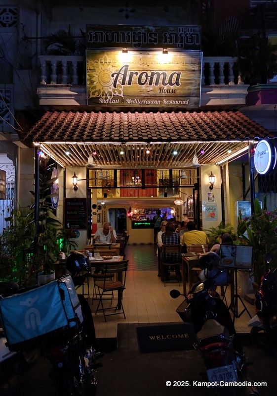 aroma house mediterranean restaurant kampot cambodia