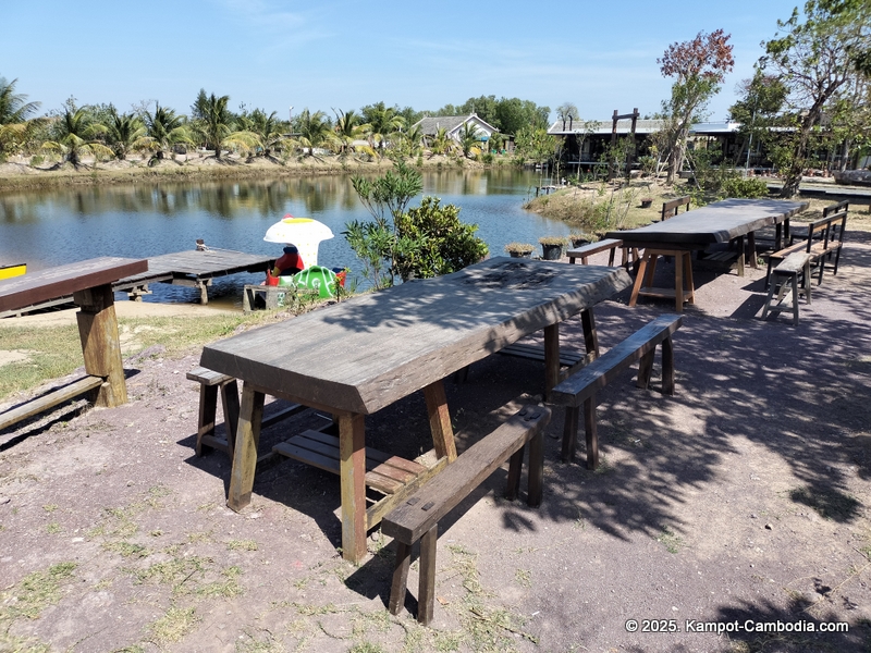 komsan resort on fish island in kampot, cambodia