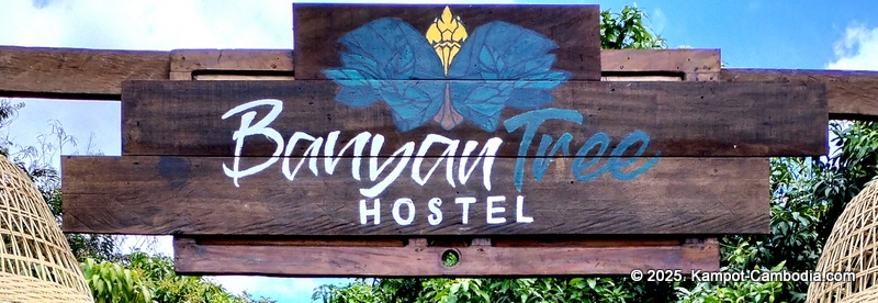 banyan tree hostel in Kampot, Cambodia