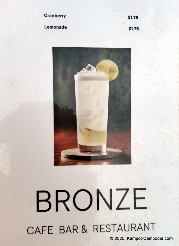 bronze restaurant, bar and cafe in kampot cambodia
