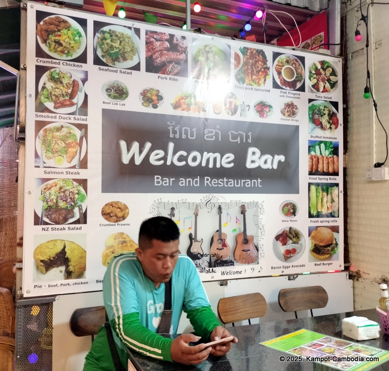 Welcome bar and restaurant in kampot, cambodia