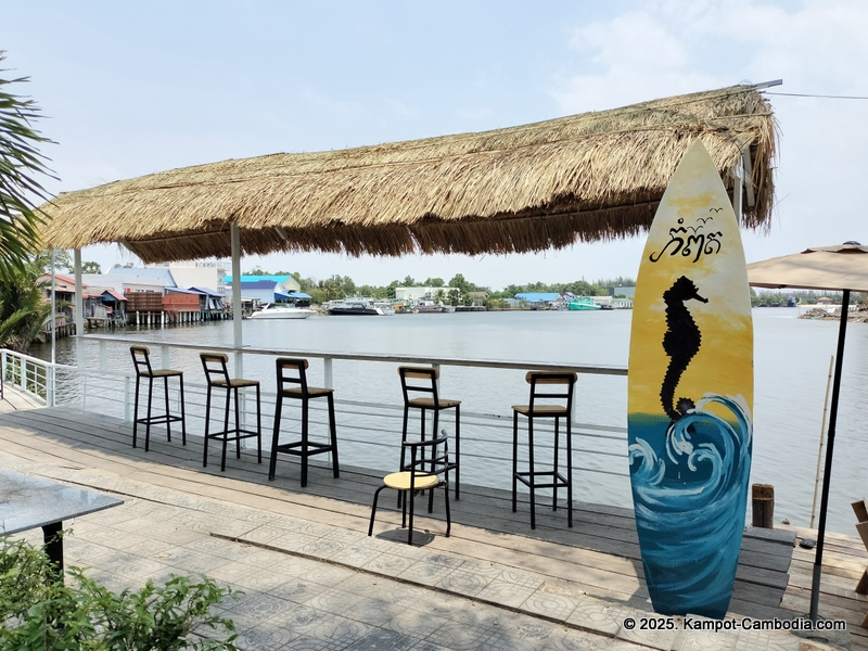 Fishing Ville fishing pier in kampot, cambodia