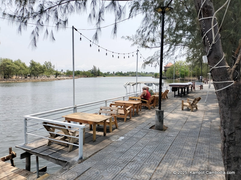 Fishing Ville fishing pier in kampot, cambodia