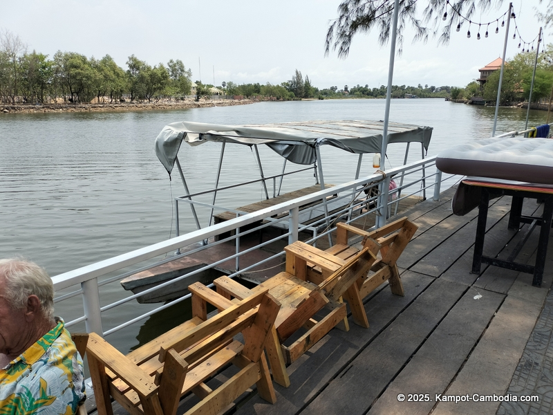 Fishing Ville fishing pier in kampot, cambodia
