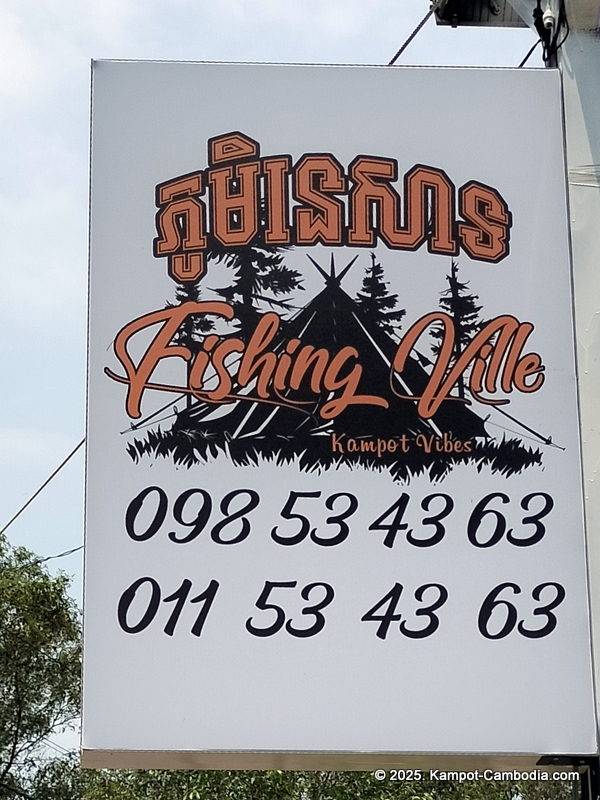 Fishing Ville fishing pier in kampot, cambodia