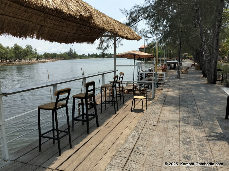 Fishing Ville fishing pier in kampot, cambodia