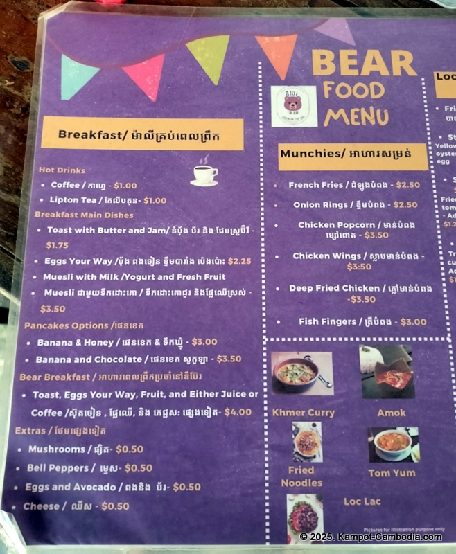 the bear bungalow in kampot cambodia