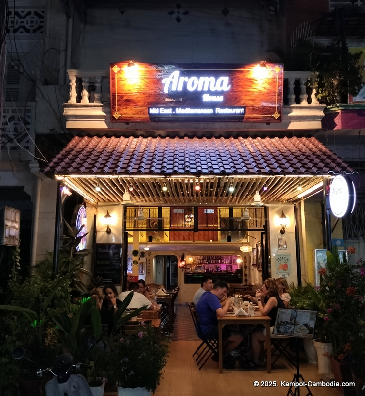 aroma house mediterranean restaurant kampot cambodia