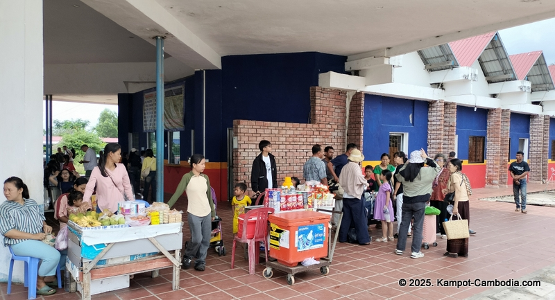Train in Kampot, Cambodia. Kampot Train Station. Train schedule.
