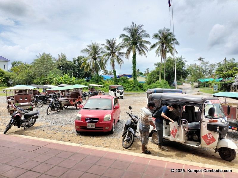 Train in Kampot, Cambodia. Kampot Train Station. Train schedule.