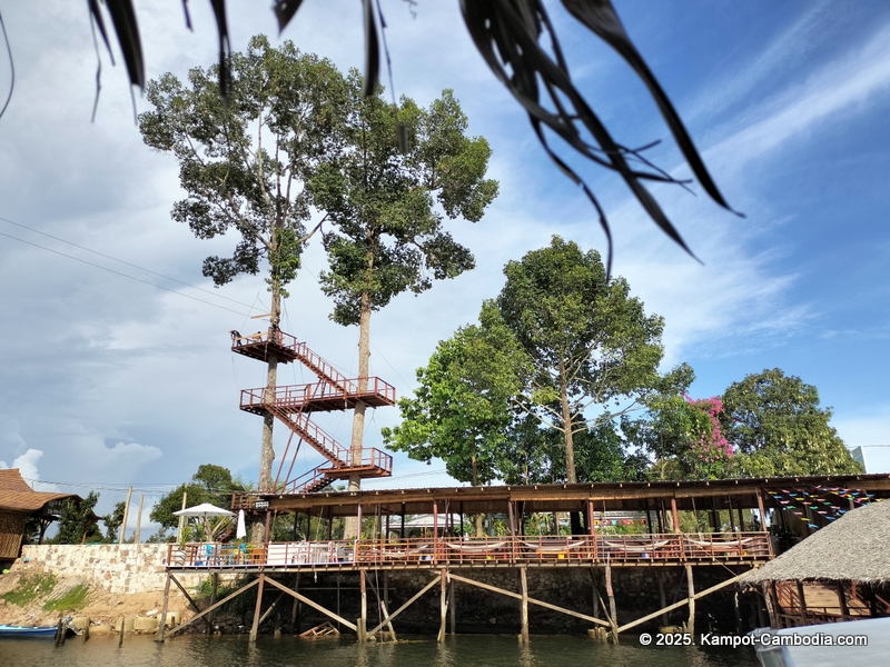 Zip Line Cafe in Kampot, Cambodia