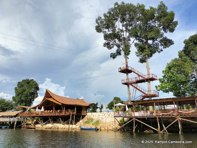 Zip Line Cafe in Kampot, Cambodia