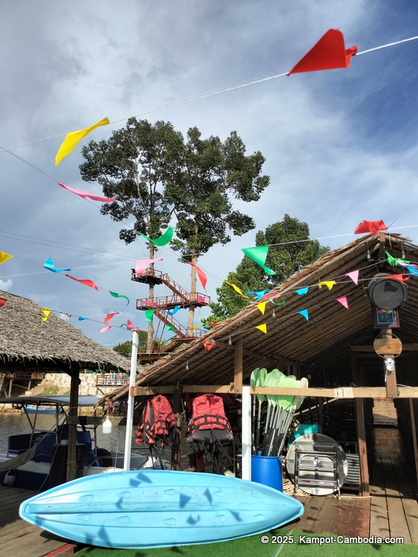 Zip Line Cafe in Kampot, Cambodia