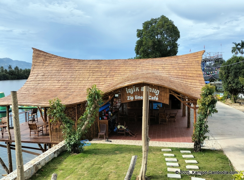 Zip Line Cafe in Kampot, Cambodia