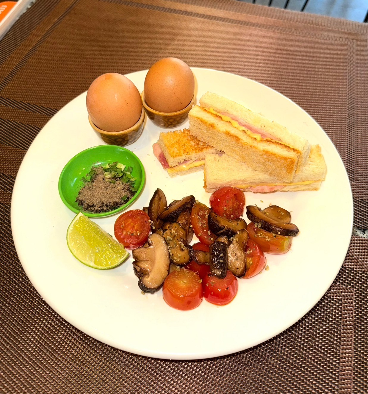 Ham-cheese Sandwich set.