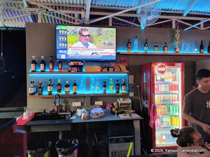players pool hall, golf simulator, karaoke, sports bar, and sky bar in kampot, cambodia