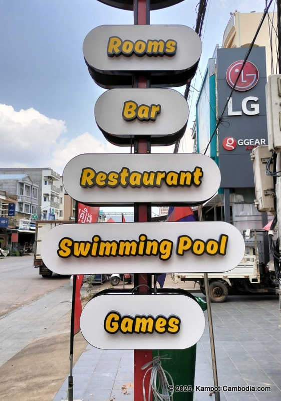 Studebakers Guesthouse, restaurant and bar in Kampot, Cambodia.