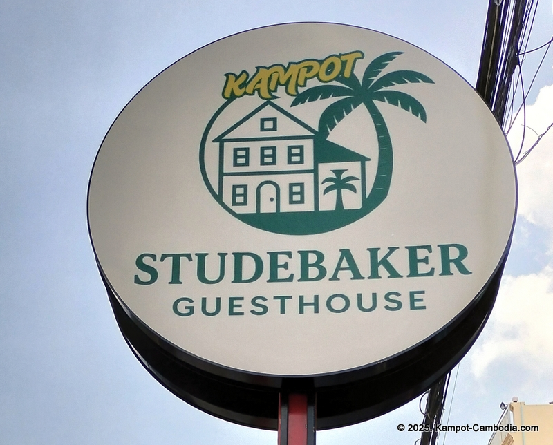 Studebakers Guesthouse, restaurant and bar in Kampot, Cambodia.