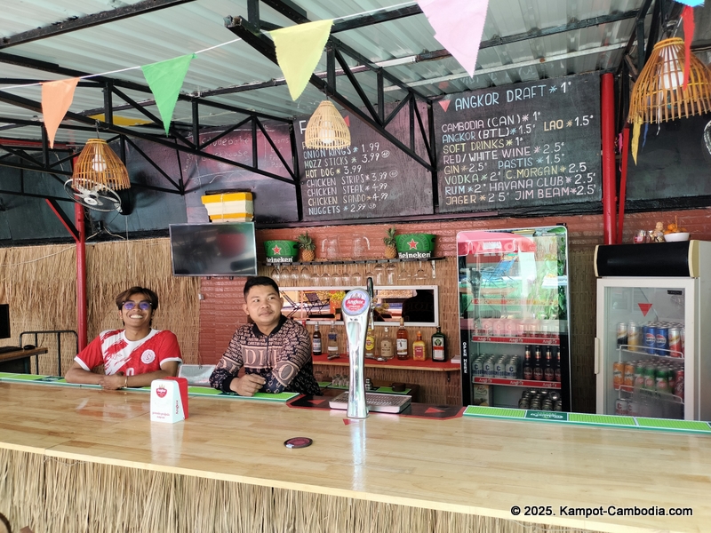 Studebakers Guesthouse, restaurant and bar in Kampot, Cambodia.