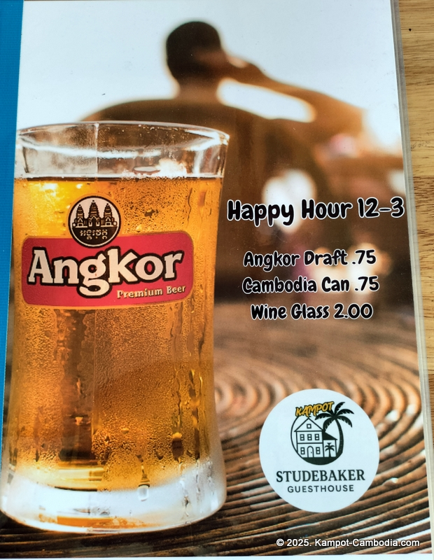 Studebakers Guesthouse, restaurant and bar in Kampot, Cambodia.